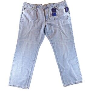 NAUTICA Jeans Mens Size 48x32 Straight Stretch  Fit Light Wash Denim NWT